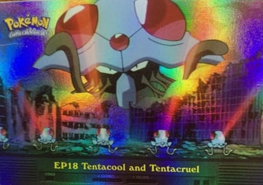 EP18 Tentacool and Tentacruel Topps Pokémon series 2 US rainbow foil