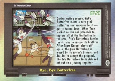 EP20 Bye, Bye, Butterfree Topps Pokémon series 2 US back