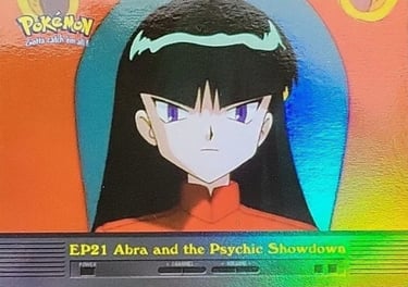EP21 Abra and the Psychic Showdown Topps Pokémon series 2 US rainbow foil