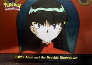 EP21 Abra and the Psychic Showdown Topps Pokémon series 2 US silver foil