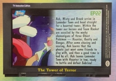 EP22 The Tower of Terror Topps Pokémon series 2 US back