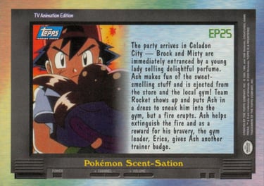 EP25 Pokémon Scent-Satoin Topps Pokémon series 2 US back