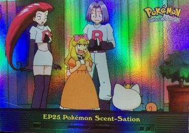 EP25 Pokémon Scent-Satoin Topps Pokémon series 2 US rainbow foil