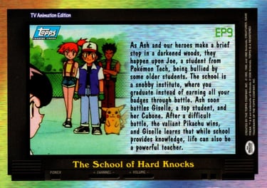 EP9 The School of Hard Knocks Topps Pokémon series 2 US back