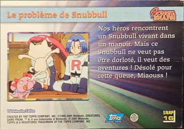 Snaps16 Le problème de Snubull topps série 3 Jotho
