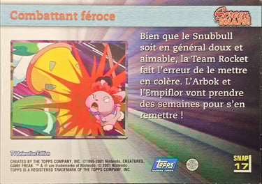 Snaps17 Combattant féroce topps série 3 Jotho