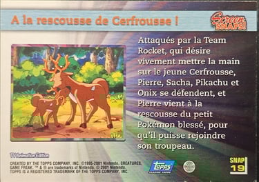 Snaps19 A la rescousse de Cerfrousse topps série 3 Jotho