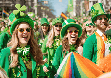 St. Patrick's Day Decorations, Shamrock Accessories, Green Hats, Leprechaun Figurines, Irish Flags,