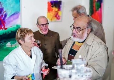 Tableau abstrait contemporain – Couleurs et textures – Jacqueline Poitevin – Collectionneurs d’art