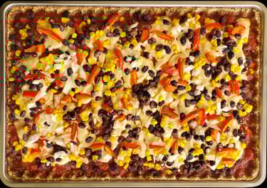 Loaded Corn & Black Bean Pizza