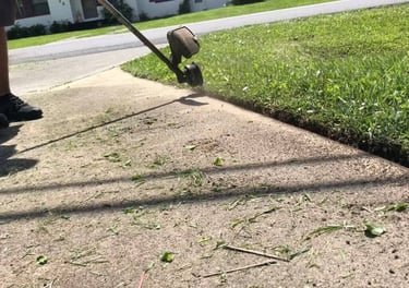 Edging lawn for a nicer more professional looking finish