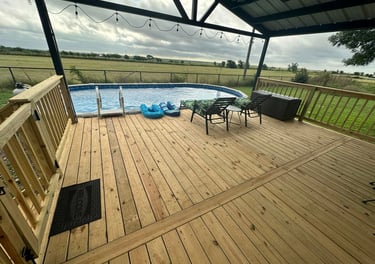Wood Deck with Pool