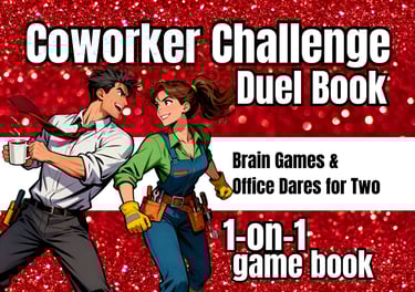 a couple of people standing next to each other with a red and white background