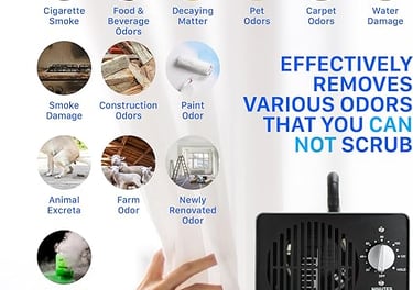 Air purification system - Ozone generator - Rosie Dazzlers Mobile Auto Detailing