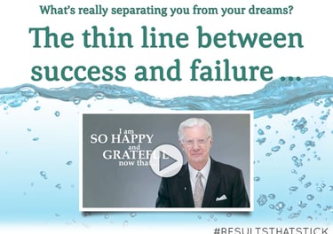 Banner for video thin line between success and failure
