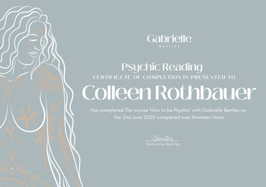 Psychic Reading Certification Colleen Rothbauer