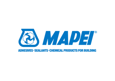 Mapei logo for adhesives, sealants, and chemical products for building construction.