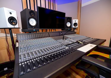 Mixing console in control room A