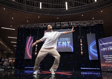 Danseur lors du casting tour talent dans un centre commercial