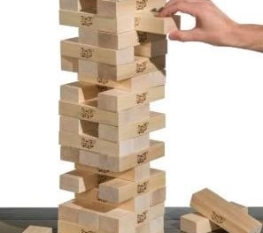 Giant Jenga wooden stacking game for outdoor parties and events