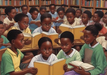 Students painting and engaging in arts and crafts.