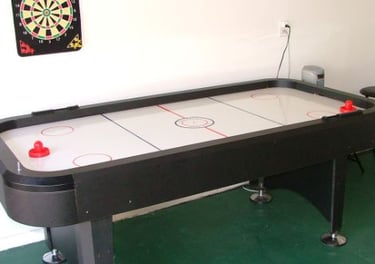 a table top air hockey game