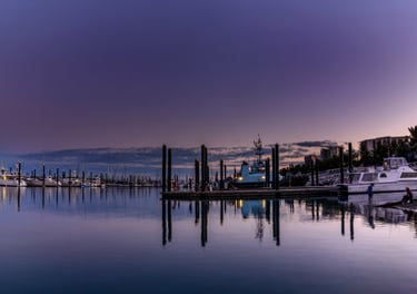 Evening at Mackay Habour. Created by Glen Ross.
