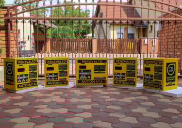 Kül és beltéri pénzváltó automaták gyártása és telepítése