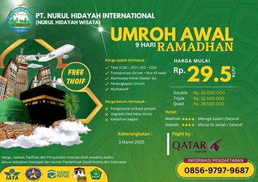 paket umroh awal ramadhan 2025 9 hari
