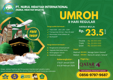 paket umroh januari februari 2025 promo murah