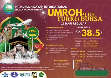 umroh plus turki bursa 2025 12 hari *5