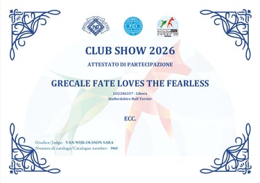 Eccellente Club Show Raduno SIT Diva Grecale Fate Loves The Fearless Grecalestaffs