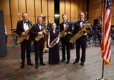 Hannah Wolkowitz with the U.S. Navy Band