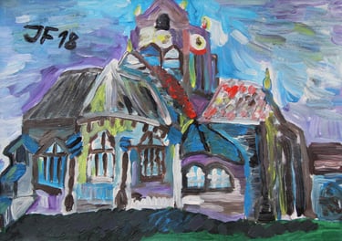 a study of Van Gogh's church painting