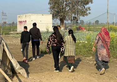 Customers at Panipat organica farm
