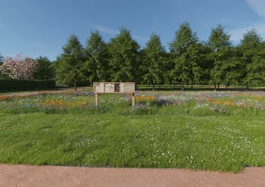 aménagement paysager et bassin du lotissement Domaine du Parc