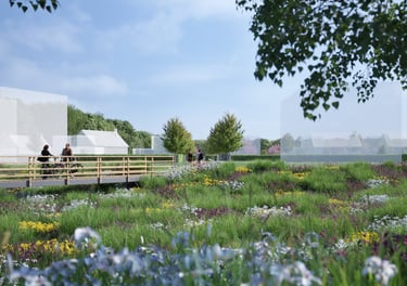 vue aérienne du lotissement Domaine du Parc à Belbeuf proche de Rouen