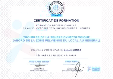troubles gynécologiques Benoit Wintz Ostéopathe Toulon