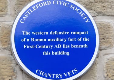 The new blue plaque at Chantry Vets in Castleford