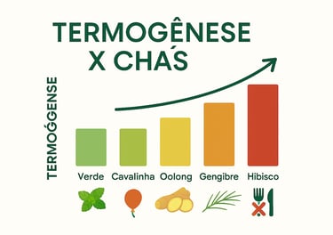 Termogênese dos chás - comparação científica entre chá verde, preto e hibisco