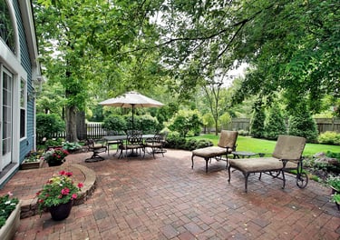 Stunning paver patio installation by West Linn Concrete, creating a relaxing outdoor living space.