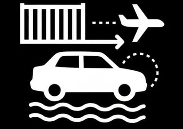 a car with a plane flying over a car