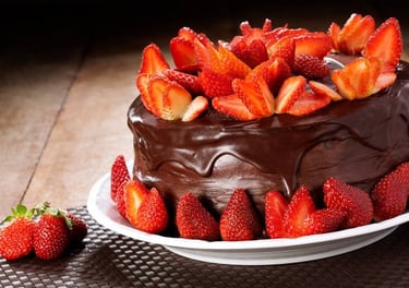 Torta Nutella com morango