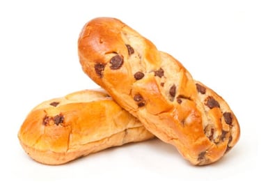 brioche com gotas de chocolate