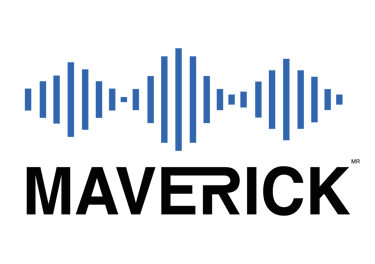 Logotipo de MAVERICK, marca especializada en radios comerciales y DMR de gamas: Básica y Media