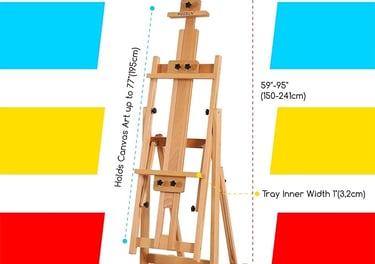 The H frame easel I use in my art studio