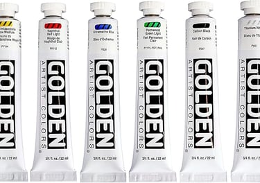The acrylic paint I use for my portrait commissions
