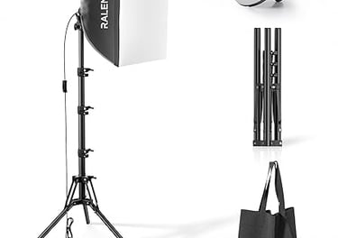 An image of the soft box light I use for filming in my studio