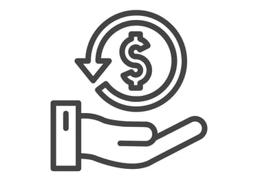 a hand holding a dollar sign with a dollar sign