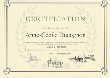 Certification aide à la parentalité